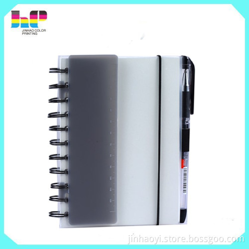 hot sale new design PVC hardcover notebook printing with a pen